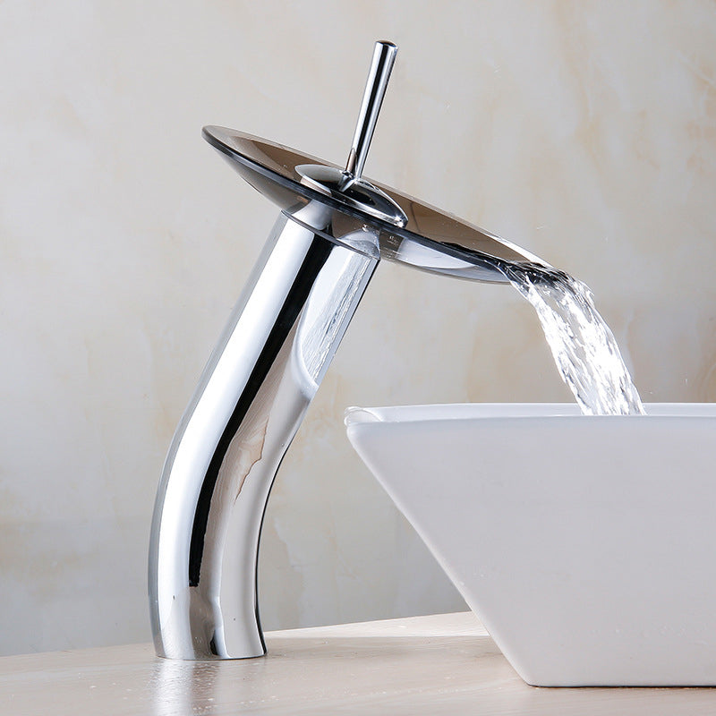 Glass Copper Waterfall Faucet