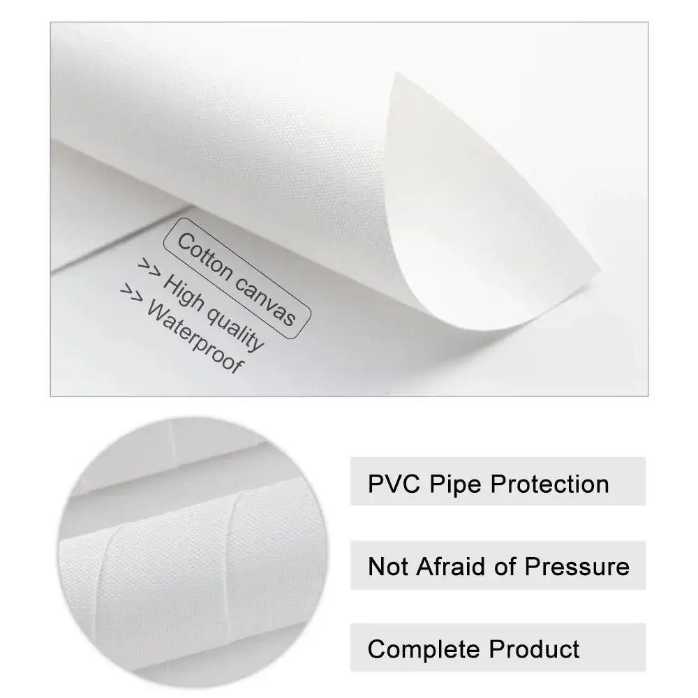 White cotton canvas roll high quality waterproof material for decorbites canvas printings africa landscape set