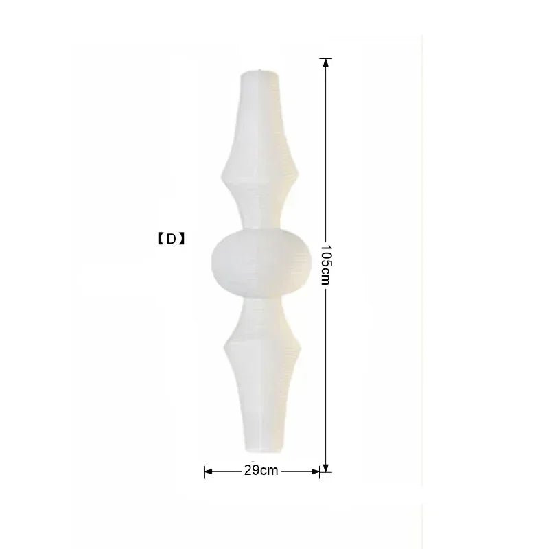 Akari-Style White Paper Wabi-Sabi Pendant Light - Decorbites