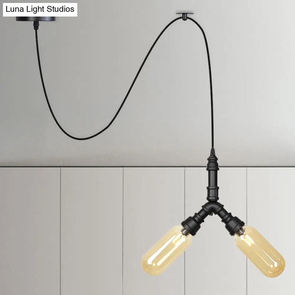 Alamak - Lámpara de araña colgante moderna de cristal ámbar con diseño de guirnalda