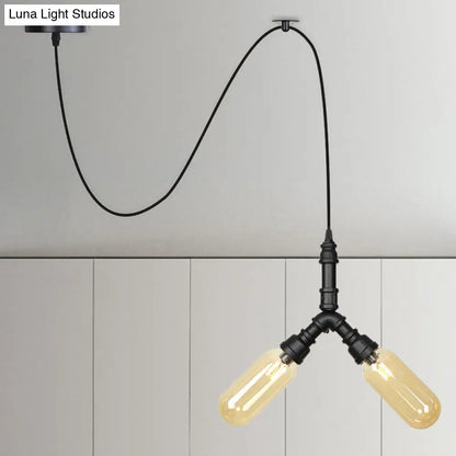 Alamak - Lámpara de araña colgante moderna de cristal ámbar con diseño de guirnalda