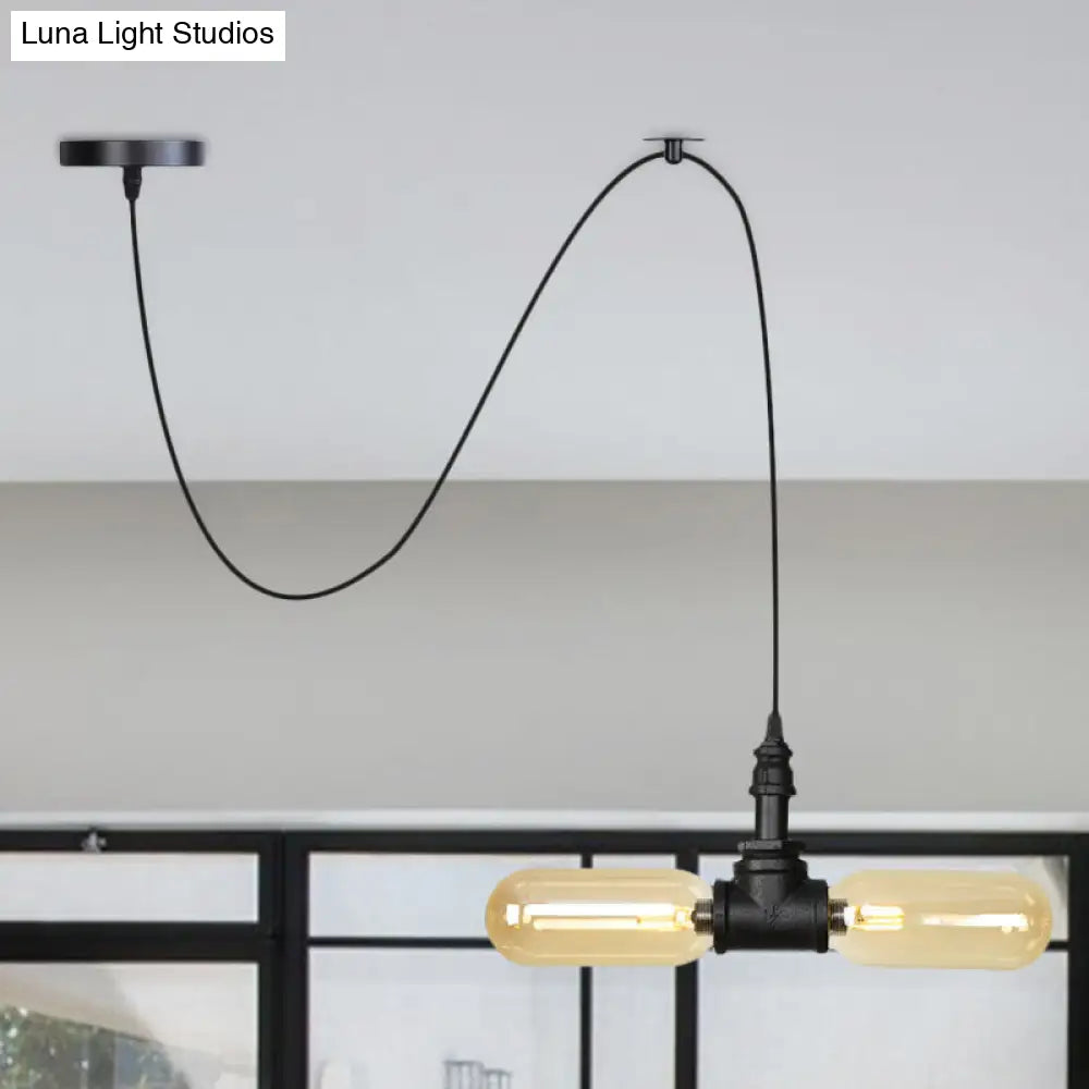 Alamak - Lámpara de araña colgante moderna de cristal ámbar con diseño de guirnalda