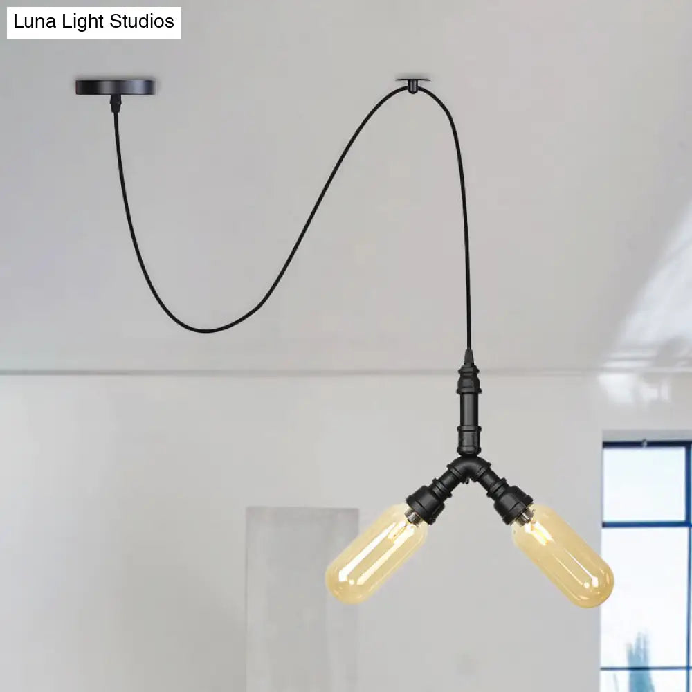 Alamak - Lámpara de araña colgante moderna de cristal ámbar con diseño de guirnalda