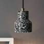 Alathfar - Cement Cement Bell Pendant Ceiling Light Simplicity 1 Light Black/White/Pink Hanging Ceiling Light