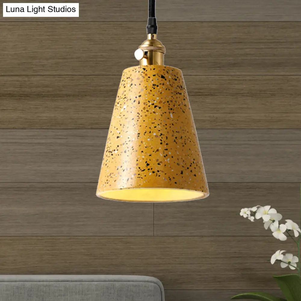 Alfa - Nordic Cone Pendant Lighting in Nordic Style Cement 1 Light Black/Grey/White Hanging Light