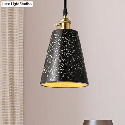 Alfa - Nordic Cone Pendant Lighting in Nordic Style Cement 1 Light Black/Grey/White Hanging Light