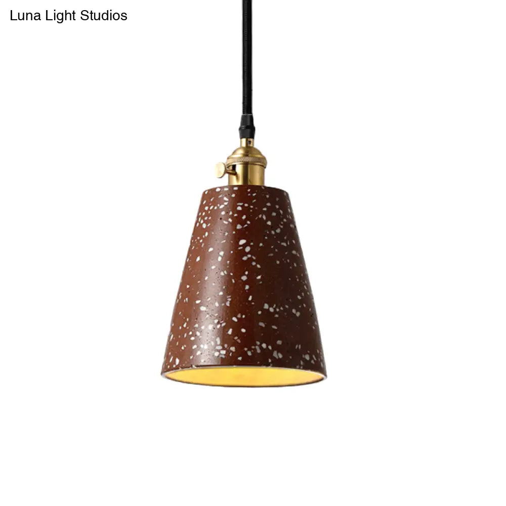 Alfa - Nordic Cone Pendant Lighting in Nordic Style Cement 1 Light Black/Grey/White Hanging Light