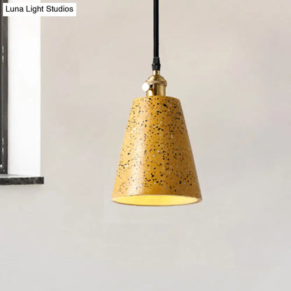 Alfa - Nordic Cone Pendant Lighting in Nordic Style Cement 1 Light Black/Grey/White Hanging Light