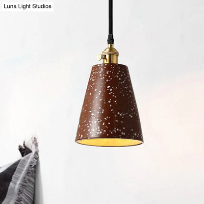 Alfa - Nordic Cone Pendant Lighting in Nordic Style Cement 1 Light Black/Grey/White Hanging Light