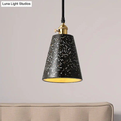 Alfa - Nordic Cone Pendant Lighting in Nordic Style Cement 1 Light Black/Grey/White Hanging Light