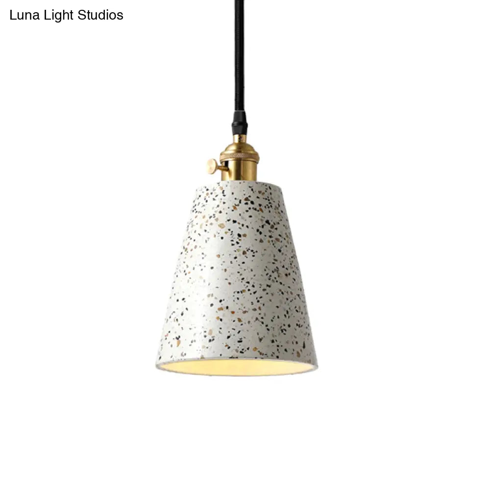 Alfa - Nordic Cone Pendant Lighting in Nordic Style Cement 1 Light Black/Grey/White Hanging Light