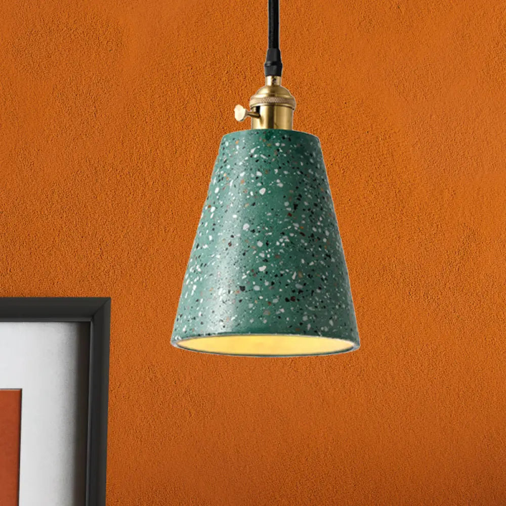 Alfa - Nordic Cone Pendant Lighting in Nordic Style Cement 1 Light Black/Grey/White Hanging Light