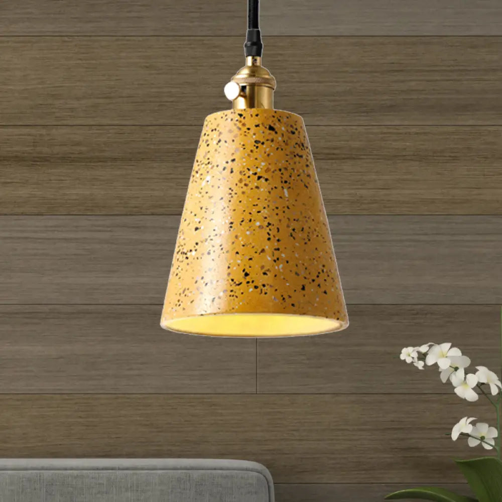 Alfa - Nordic Cone Pendant Lighting in Nordic Style Cement 1 Light Black/Grey/White Hanging Light