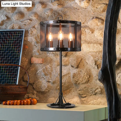 Lámpara de mesa negra Alfecca Meridiana