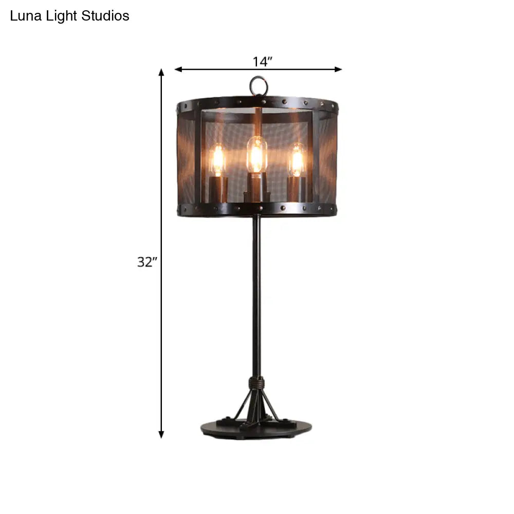 Lámpara de mesa negra Alfecca Meridiana