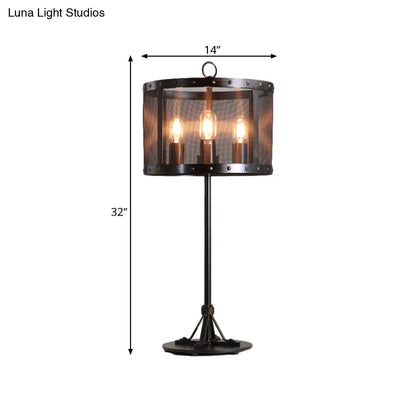 Lámpara de mesa negra Alfecca Meridiana