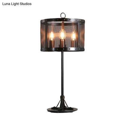 Lámpara de mesa negra Alfecca Meridiana