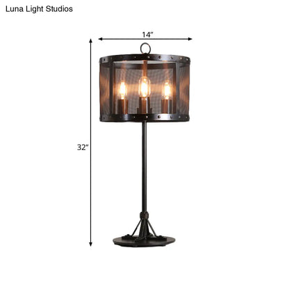 Lámpara de mesa negra Alfecca Meridiana