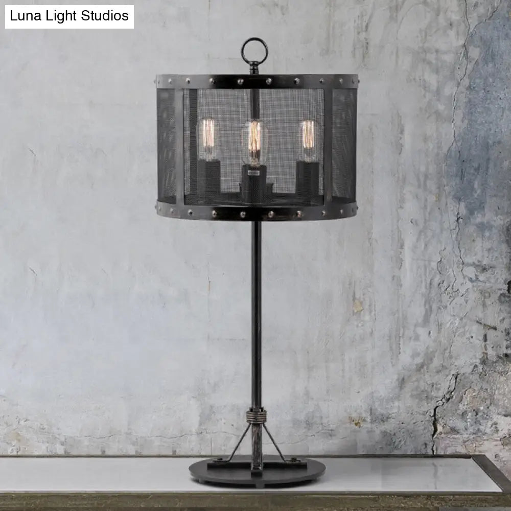 Lámpara de mesa negra Alfecca Meridiana