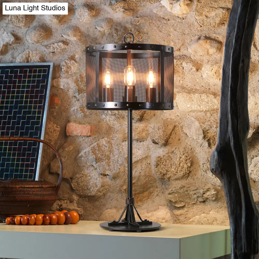 Lámpara de mesa negra Alfecca Meridiana