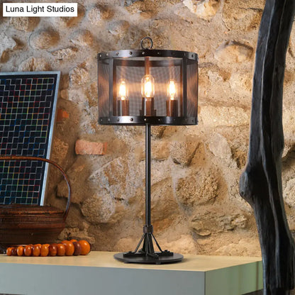 Lámpara de mesa negra Alfecca Meridiana