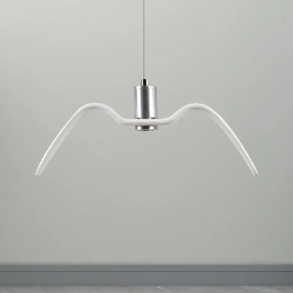 Alkalurops - Nautical Seagull Hanging Light: LED Pendant Lamp, White