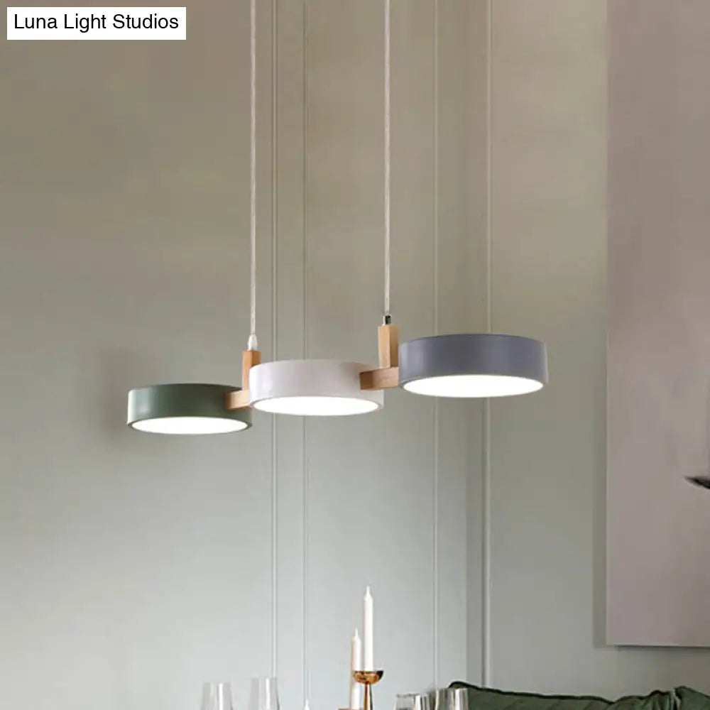 Alkes - Metal Cylinder Multi Light Pendant Nordic Ceiling Lamp