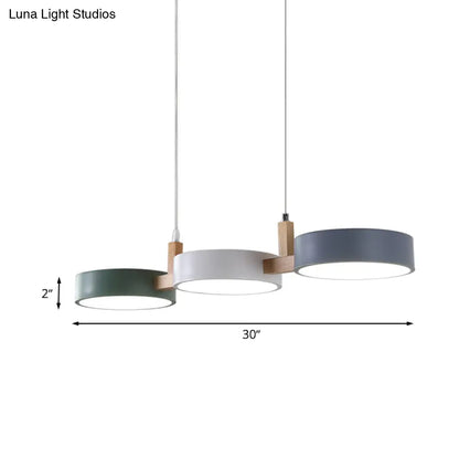 Alkes - Metal Cylinder Multi Light Pendant Nordic Ceiling Lamp