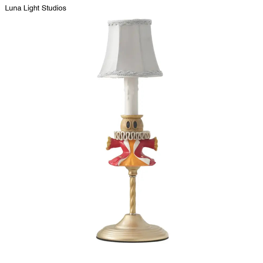 Lámpara de lectura de noche Allison - Gold 1 Head, moderna, dorada, con base para ropa y pantalla cilíndrica.