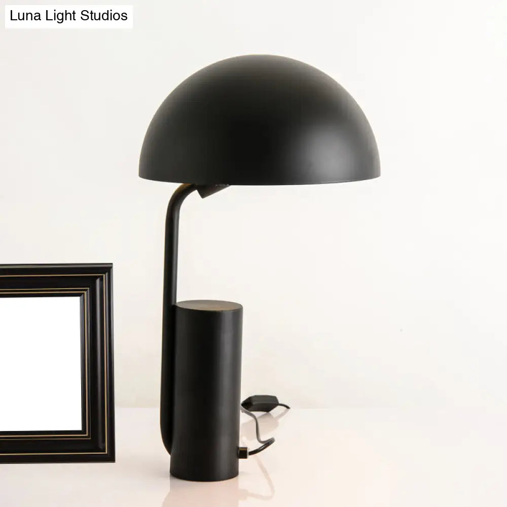 Alnasl - Lámpara de escritorio de hierro, estilo modernista, 1 luz, negra/blanca/rosa