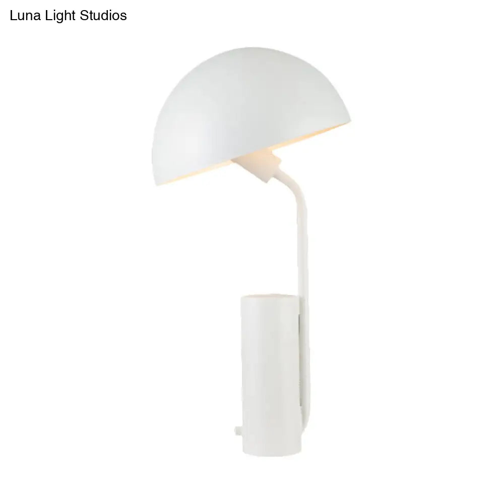 Alnasl - Lámpara de escritorio de hierro, estilo modernista, 1 luz, negra/blanca/rosa