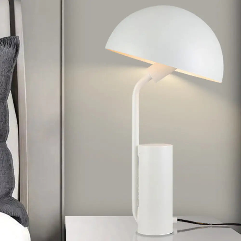 Alnasl - Lámpara de escritorio de hierro, estilo modernista, 1 luz, negra/blanca/rosa