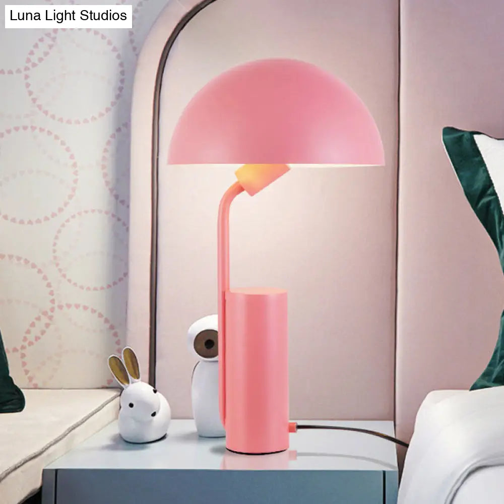 Alnasl - Lámpara de escritorio de hierro, estilo modernista, 1 luz, negra/blanca/rosa