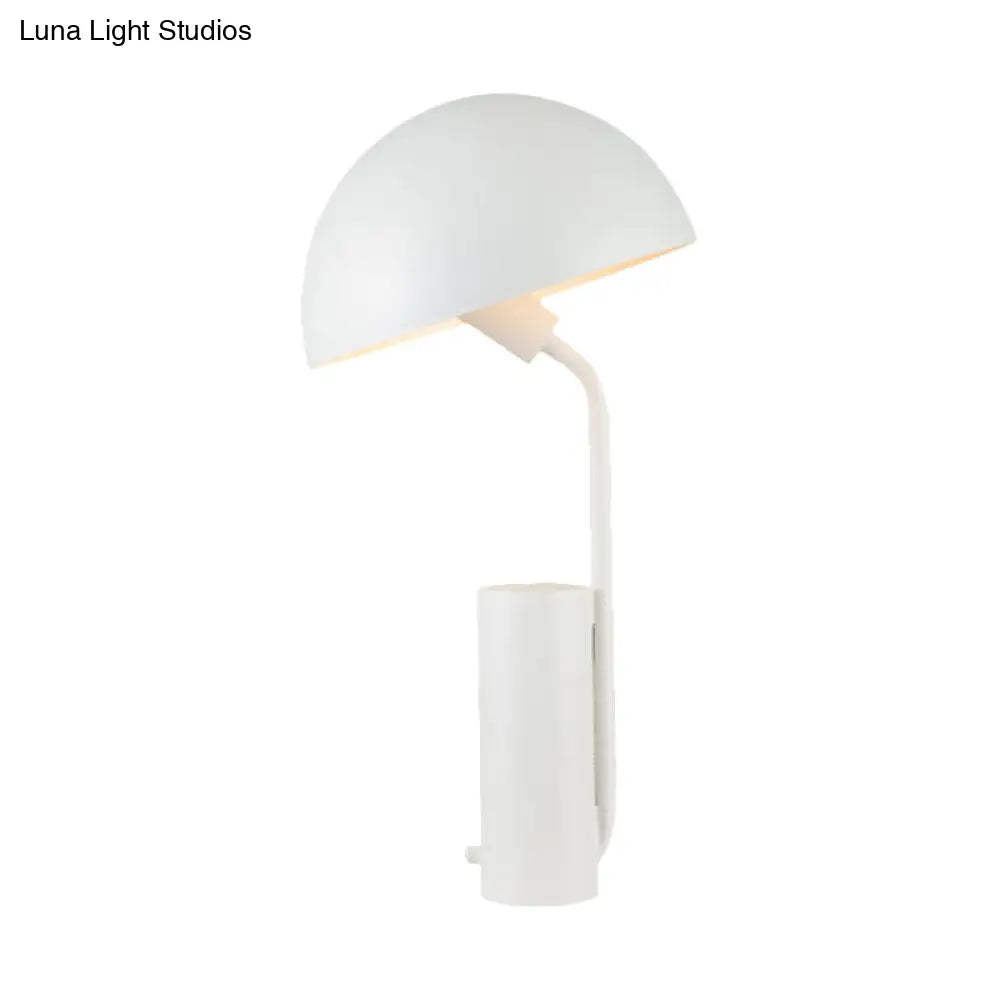 Alnasl - Lámpara de escritorio de hierro, estilo modernista, 1 luz, negra/blanca/rosa