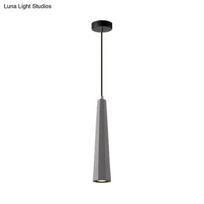 Alshain - Nordic Nordic 1 Light Pendant Lighting with Concrete Shade Black/Grey/Brown Tapered Hanging Ceiling Light