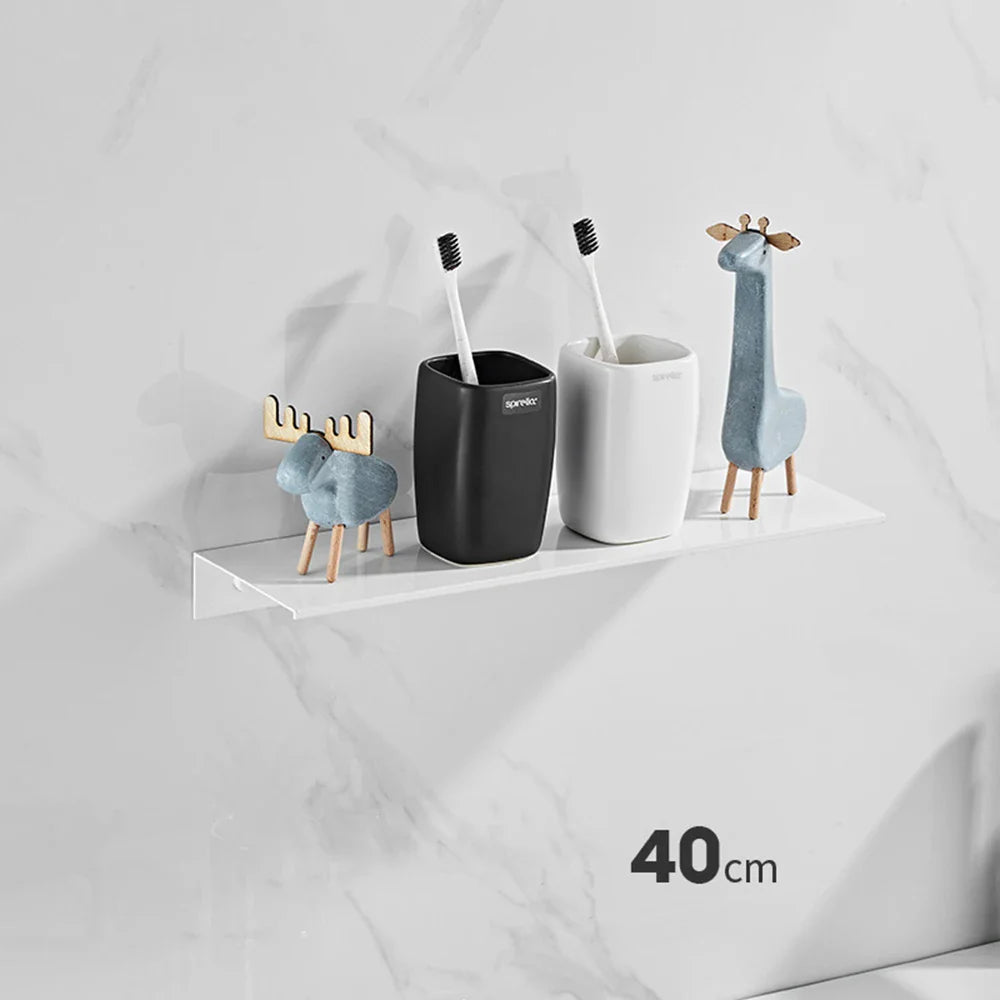 Aluminum Floating Shelves for Bathroom and Kitchen - 40CM White / CHINA