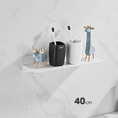 Aluminum Floating Shelves for Bathroom and Kitchen - 40CM White / CHINA