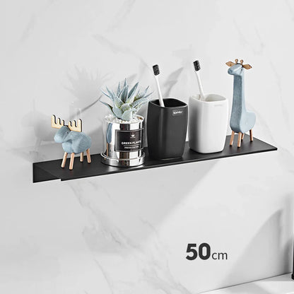 Aluminum Floating Shelves for Bathroom and Kitchen - 50CM Black / CHINA