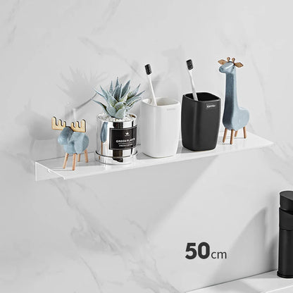 Aluminum Floating Shelves for Bathroom and Kitchen - 50CM White / CHINA