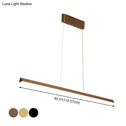 Lámpara colgante triangular LED DecorBites™ de aluminio para comedor: una luz de isla sencilla y elegante.