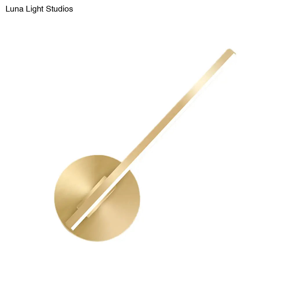 ديكوربايتس™ مصباح حائط LED من الألومنيوم - تصميم أنبوب/عصا ذهبي للأولاد بجانب السرير