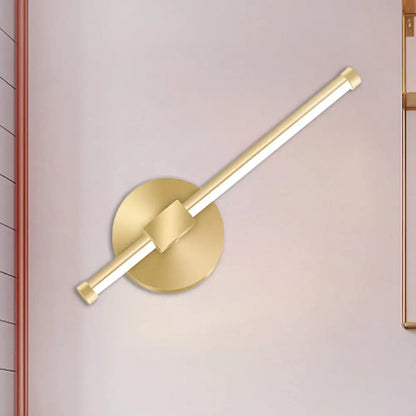 ديكوربايتس™ مصباح حائط LED من الألومنيوم - تصميم أنبوب/عصا ذهبي للأولاد بجانب السرير