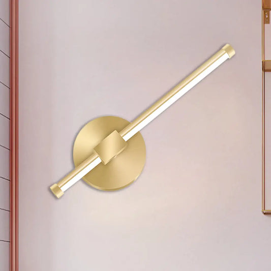 ديكوربايتس™ مصباح حائط LED من الألومنيوم - تصميم أنبوب/عصا ذهبي للأولاد بجانب السرير