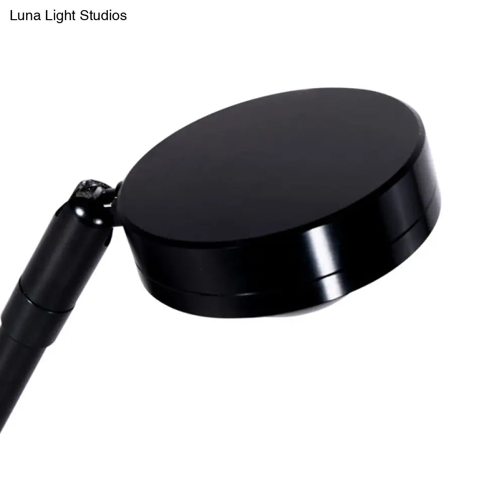 Lámpara de mesa USB de aluminio - Foco LED Sunset Glow en negro para iluminación contemporánea de dormitorios
