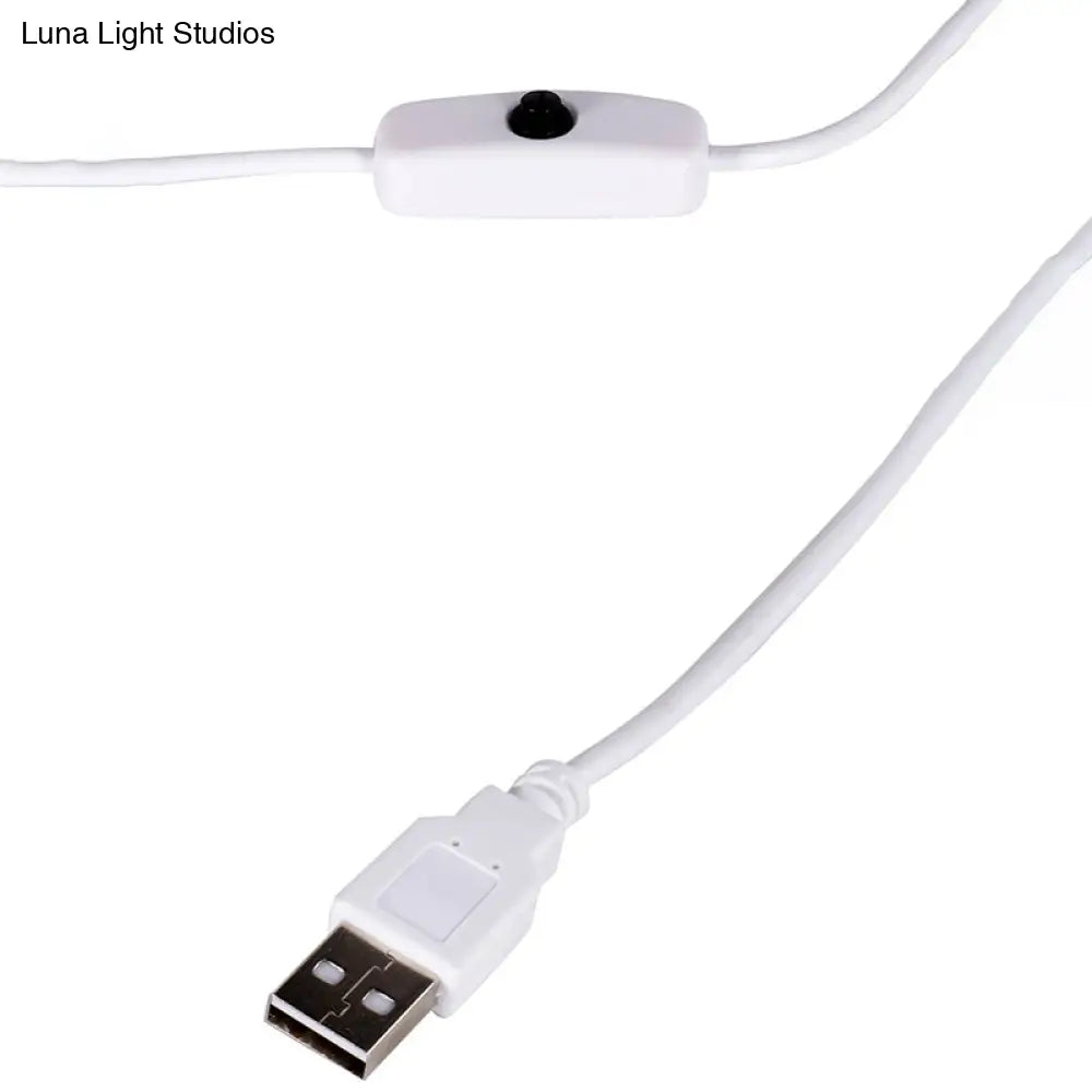 Lámpara de mesa USB de aluminio - Foco LED Sunset Glow en negro para iluminación contemporánea de dormitorios