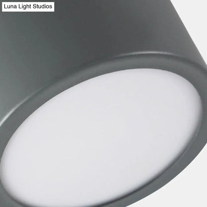 DecorBites™ DecorBites™ Aluminum Wood Flush Mount Down Light for Living Room Gallery - Simple and Stylish Drum Shape