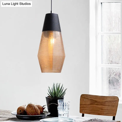 Amber Glass Contemporary Pendant Light for Hotel Dining Table