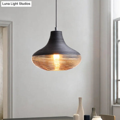 Amber Glass Contemporary Pendant Light for Hotel Dining Table