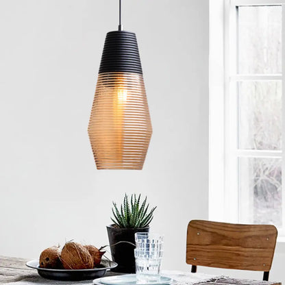 Amber Glass Contemporary Pendant Light for Hotel Dining Table