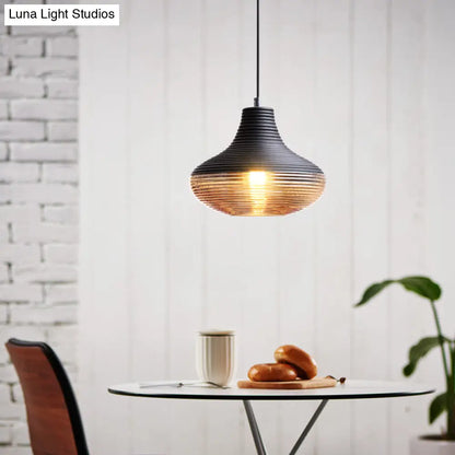 Amber Glass Contemporary Pendant Light for Hotel Dining Table